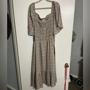 Hayden Floral Cream Dress